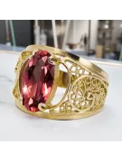 مجوهرات فينتاج خاتم الروبين 14 كارت من الذهب الأصفر vrc057y